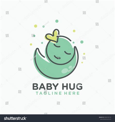 Playful Baby Hug Logo Vector Stock Vector Royalty Free 2020105172