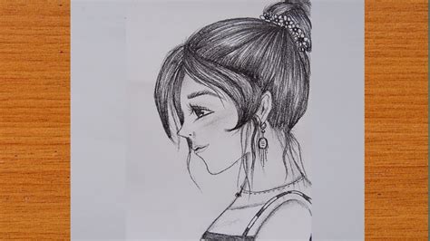 สอนวาดรูป ผู้หญิงอนิเมะง่ายๆ How To Draw Girl With Pencil Youtube