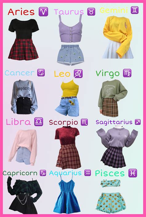 Zodiac Sign Charts For Outfits Reverasite