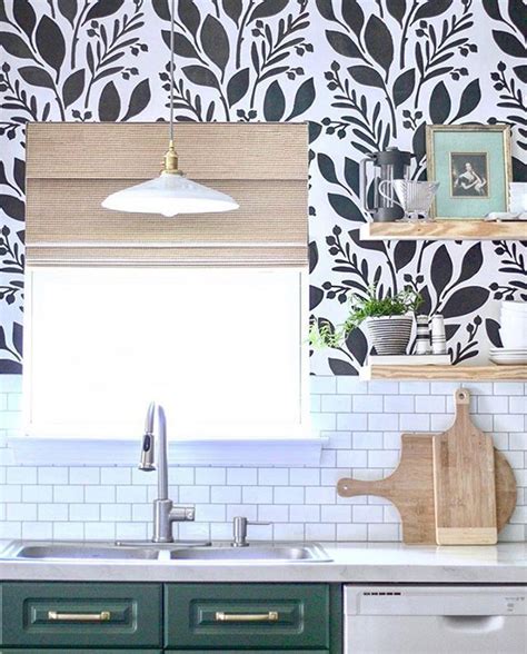 Diy Painted And Stencil Kitchen Accent Wall Makeover Ideas On A Budget