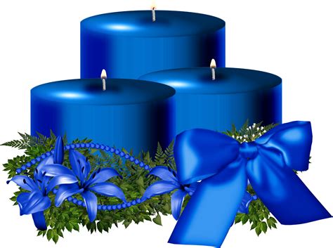 Download Blue Christmas Candle Png Image For Free