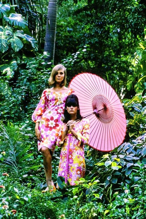 Models In Floral Patterned Dresses Photograph By Sante Forlano Fine