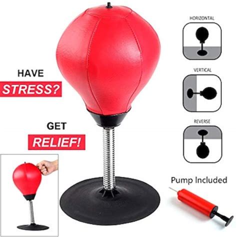 Stress Reliever Desktop Boxing Speed Punching Ball With Pump Gadget Mou