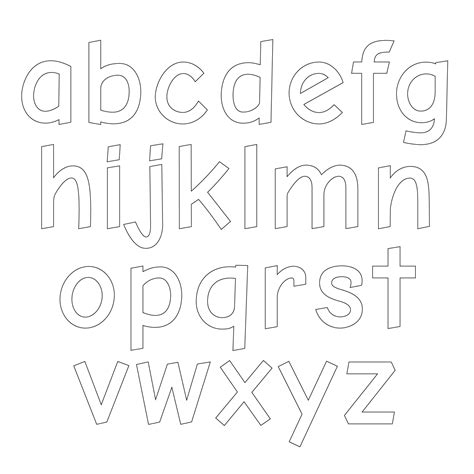 Printable Lowercase Alphabet Letters Block Letter Fonts Bubble Letter