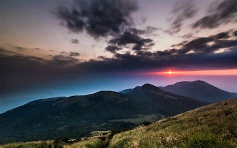 China Taiwan National Park Mountains Hills Grass Trees Sky