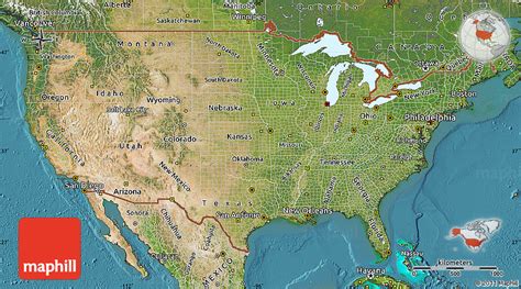 Satellite Map Of United States