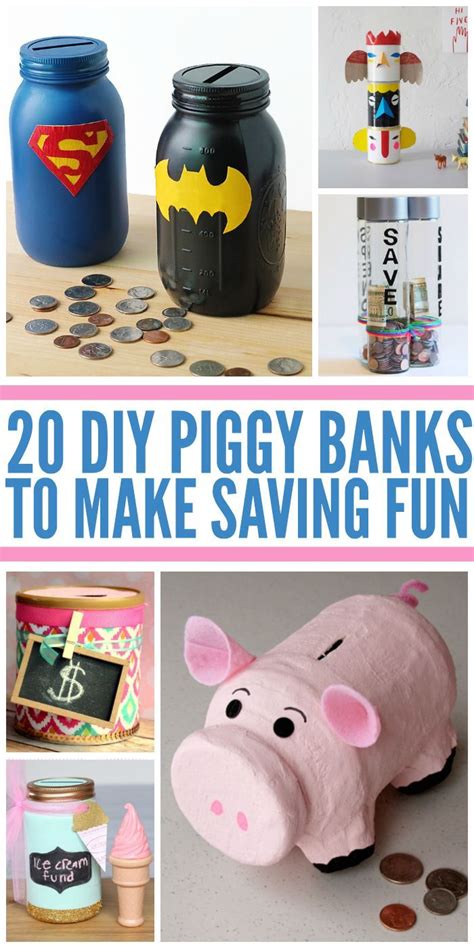 20 Fun Diy Piggy Banks That Encourage Saving Piggy Bank Diy Piggy