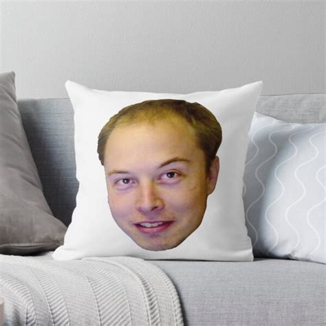 Elon Musk Bald Meme Throw Pillow For Sale By Kiyomishop Redbubble