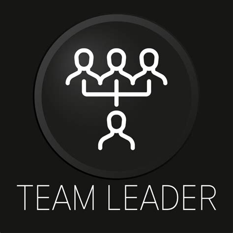 Premium Vector Team Leader Minimal Vector Line Icon On 3d Button