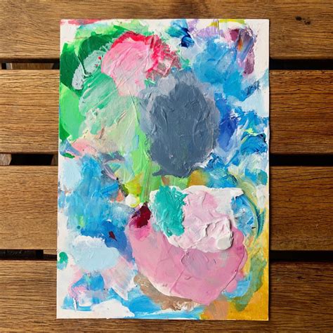 The Paint Palette Original Acrylic Painting Abstract Style Etsy