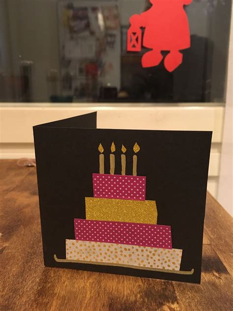 Syntymäpäivä Kortti Diy Kakkukortti Washitape Birthday Card Cake