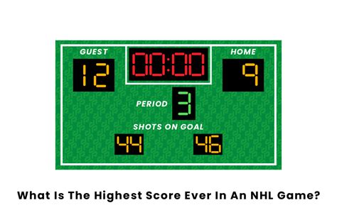 What Is The Highest Score Ever In An Nhl Game