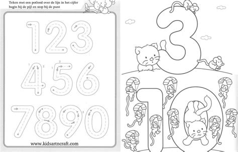 Children can practice counting to the number ten with this fun worksheet. 1-10 Writing numbers worksheets for preschool and kindergarten - Kids Art & Craft