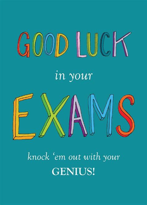 Good luck in your exam study hard or smart. Final Exams Encouragement (736×1031) Good Luck in your ...