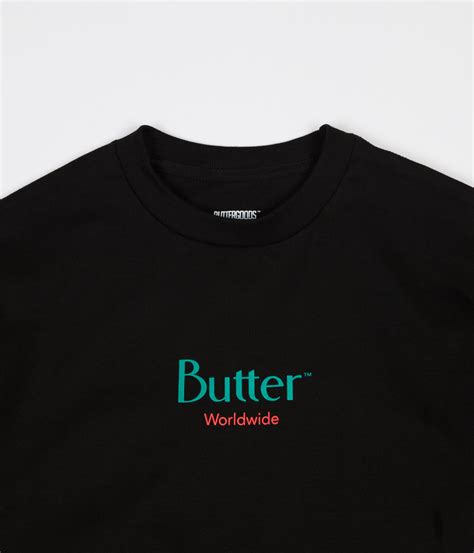 Butter Goods Classic Logo T Shirt Black Flatspot