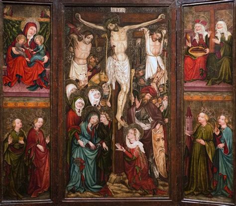 Altarpiece With Crucifixion Called The Reininghaus Altarpiece Southern