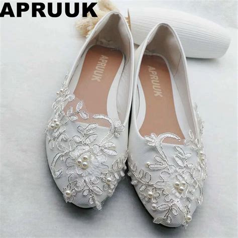 Wedding Shoes Lace Silver Ivory Pearls Bridal Shoes Custom Handmade