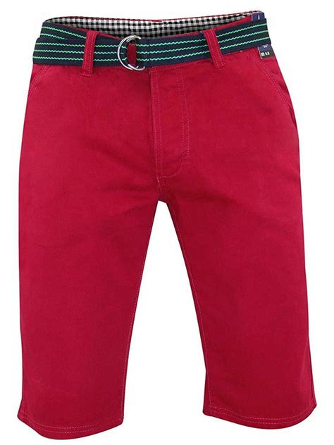 Mens Chino Shorts Casual Half Pants 100 Cotton Summer Jeans Free Woven Belt Ebay