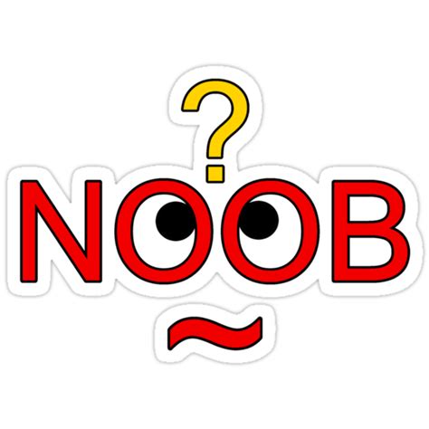 Noob Face Stickers By Angelicbiscuit Redbubble