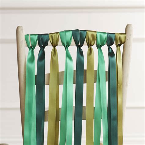 Green Wedding Chair Ribbons By Just Add A Dress