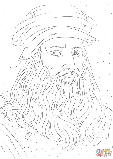 Leonardo Da Vinci Mona Lisa Coloring Pages Sketch Coloring Page