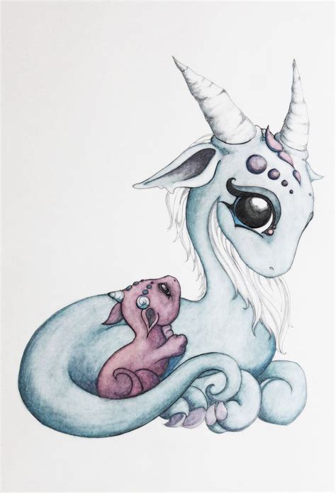 Mommy And Baby By Bittybiteyones On Deviantart Baby Dragon Art Baby