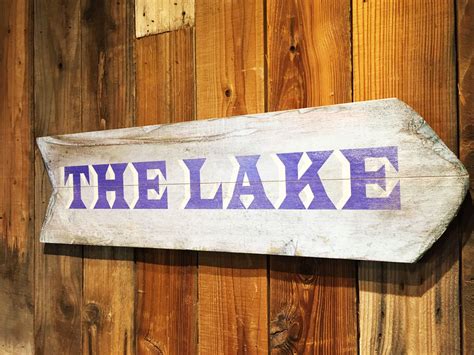 The Lake Vintage Sign Custom And Personalized Wood Sign On Tahoe Time