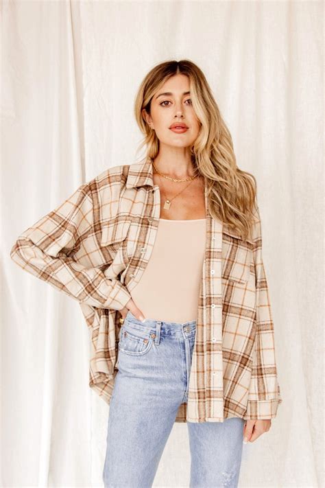 Palm Desert Tan Flannel Shirt Th Tribe Flannel Outfits Fall