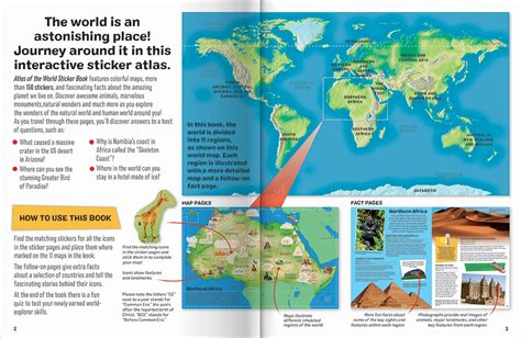 Sticker Atlas Of The World Reference Books Books Children Hinkler