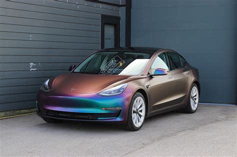 Tesla Model 3 Car Wrap Chameleon Wrap Vancouver