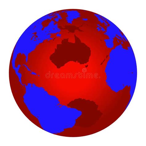 Red And Blue World Globe Stock Vector Illustration Of Bussiness