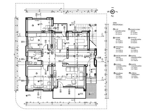 Simple Two Room House Autocad Plan 0306202 Free Cad Floor Plans