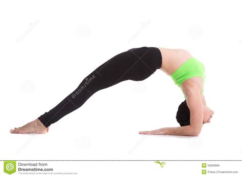 Two Legged Inverted Staff Yoga Pose Stock Photo Image Of Isolated