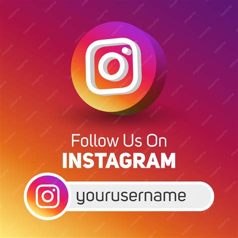 Premium Vector Follow Us On Instagram Social Media Square Banner With