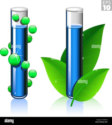 Ciencia Tubos De Ensayo Con La Fórmula Química Del Medio Ambiente