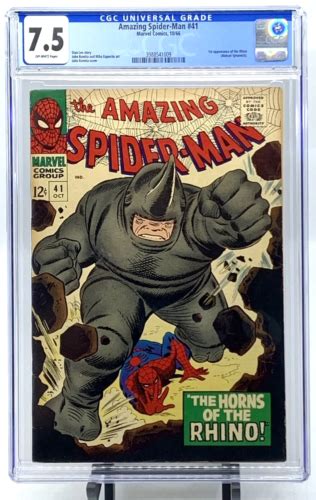 Amazing Spider Man 41 Cgc 75 First 1st Rhino 1966 Silver Key New