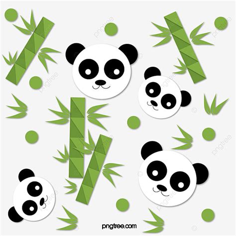 Panda Bamboo Vector Design Images Green Bamboo And Panda Panda