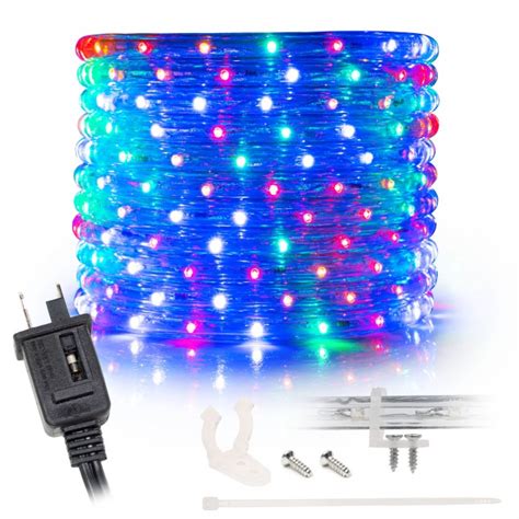 100 Multi Color Rgb Led Rope Light Home Outdoor Christmas Lighting