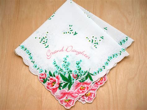 Vintage Inspired Grand Daughter Print Hankie