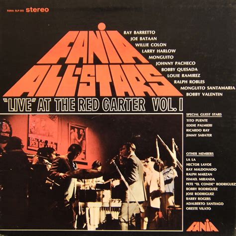 Live At The Red Garter Vol 1 Fania Records 1968 Fania All Stars