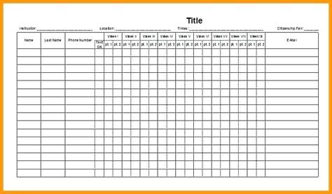 Free Printable Attendance Sheet Template For Teachers Employees