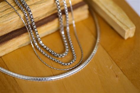 Handmade Thin Silver Chain Solid Durable Oxidized Silver Etsy