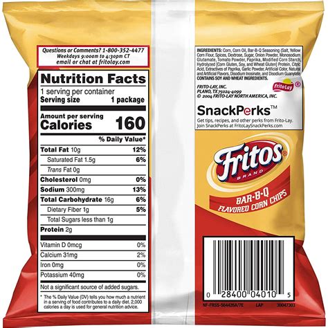 frito lay corn chips nutritional information besto blog