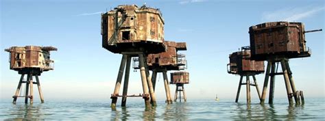 Maunsell Sea Forts Fortified Towers In The River Thames Birth 1940