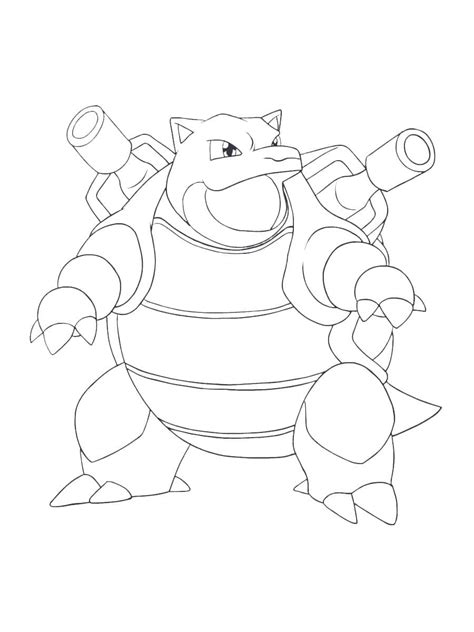 Coloriage Pokémon Tortank 2 Télécharger Et Imprimer Gratuit Sur Coloriageenfantcom