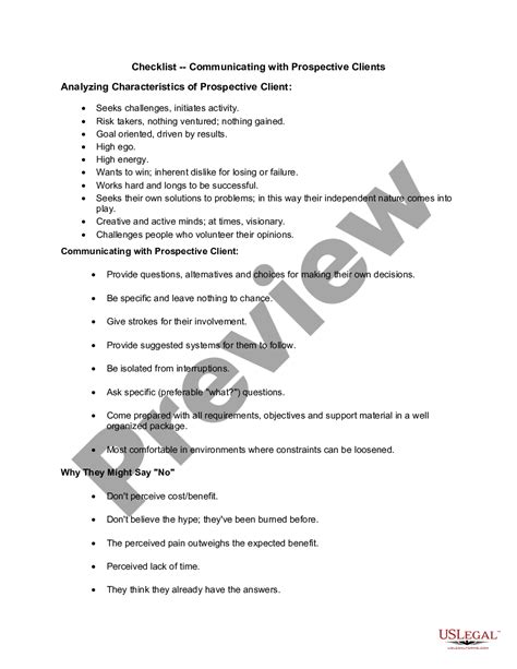 South Dakota Checklist Communicating With Prospective Clients Us