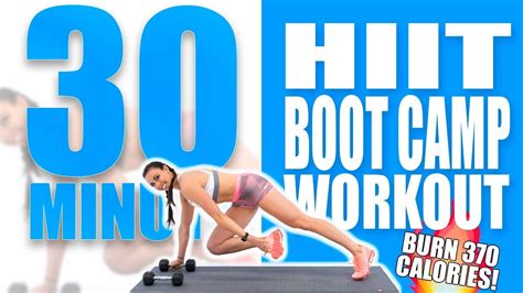 30 minute hiit boot camp workout 🔥burn 370 calories 🔥sydney cummings youtube