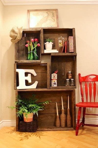 Storage made simple diy wooden crate bookshelf. DIY Vintage Crate Bookshelf @mychiclife | home | Pinterest ...