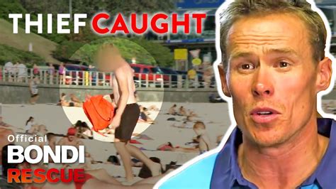 caught on camera lifeguard s confronts beach thieves youtube