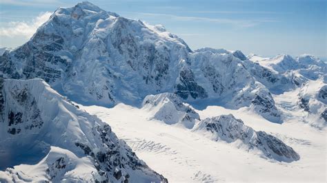 Обои Аляска Mountain Alaska Snow Winter 4k Природа 17414